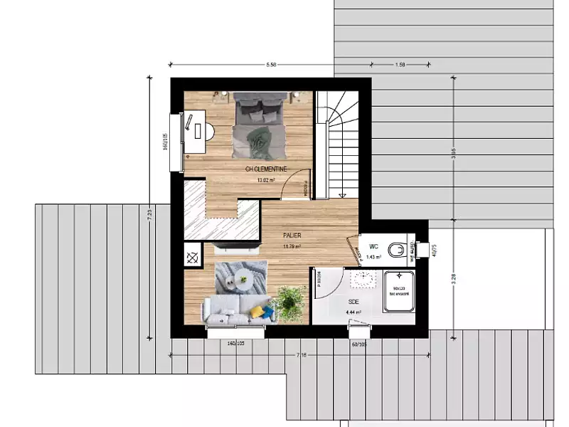 Maison neuve, 134 m² - Segré-en-Anjou Bleu (49500)