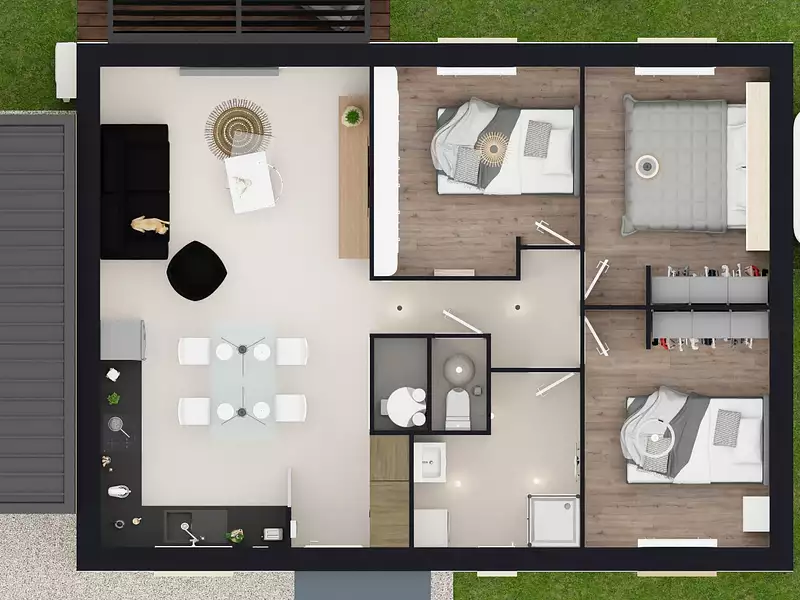 Maison neuve, 71,77 m² - Clermont (60600)