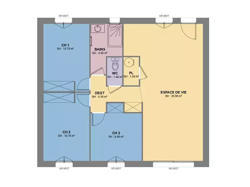 Maison neuve, 73 m² - Les Mées (04190)