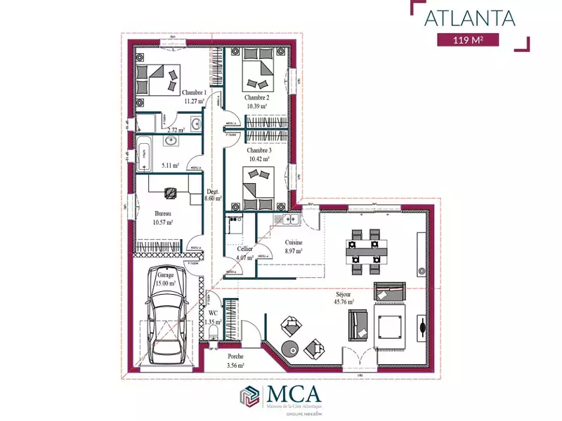 Maison neuve, 100 m² - Atur (24750)