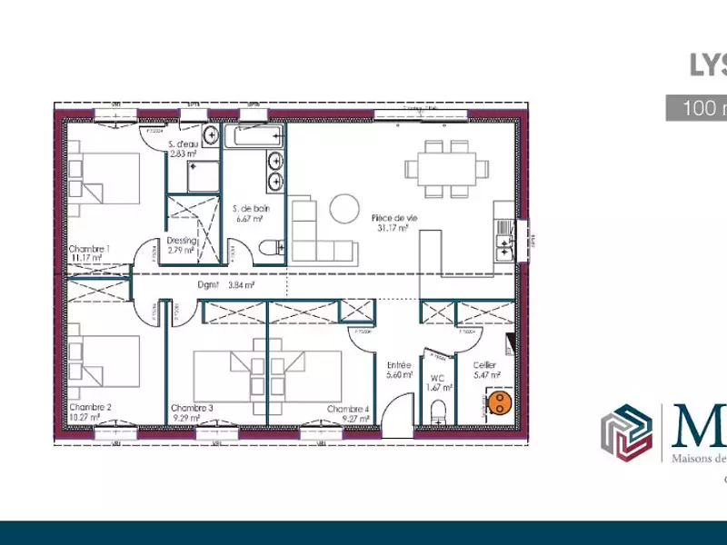 Maison neuve, 100 m² - Roquefort (40120)