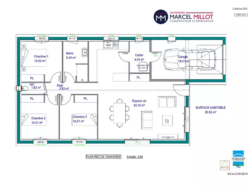 Maison neuve, 90 m² - Le Palais-sur-Vienne (87410)