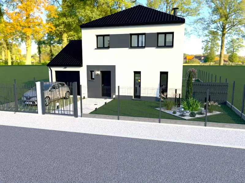 Maison neuve, 106 m² - Bouvigny-Boyeffles (62172)