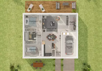 Maison neuve, 71 m²