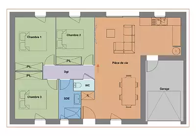 Maison neuve, 68 m²