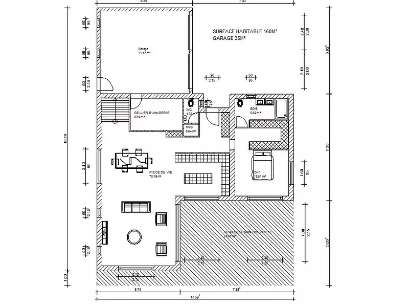 Maison neuve, 160 m² - Léguevin (31490)