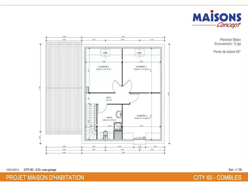 Maison neuve, 86 m² - Crosmières (72200)