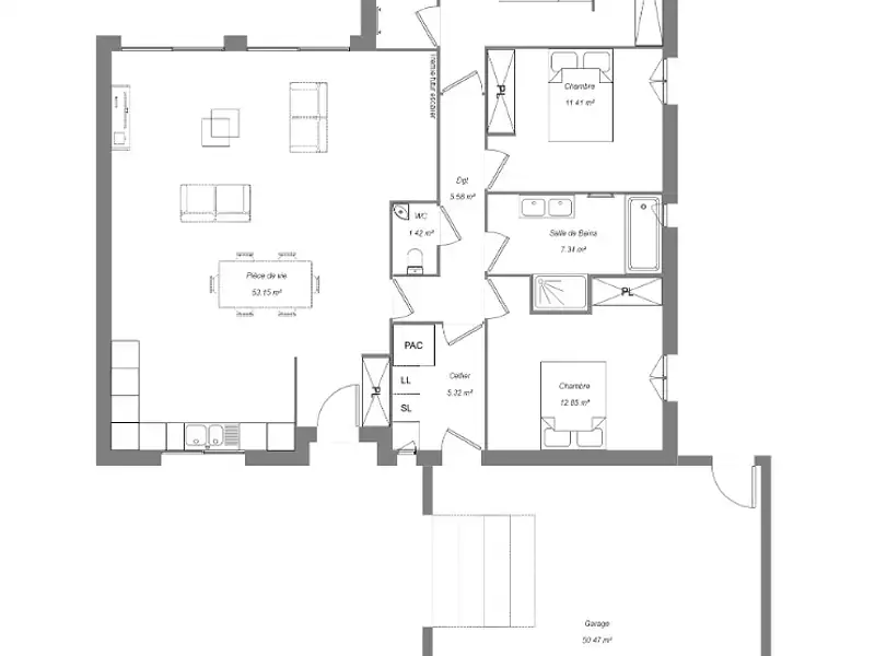 Maison neuve, 110 m² - Le Poinçonnet (36330)