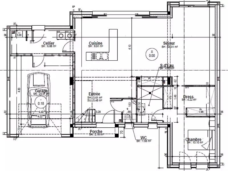 Maison neuve, 128 m² - Neuville-sur-Sarthe (72190)