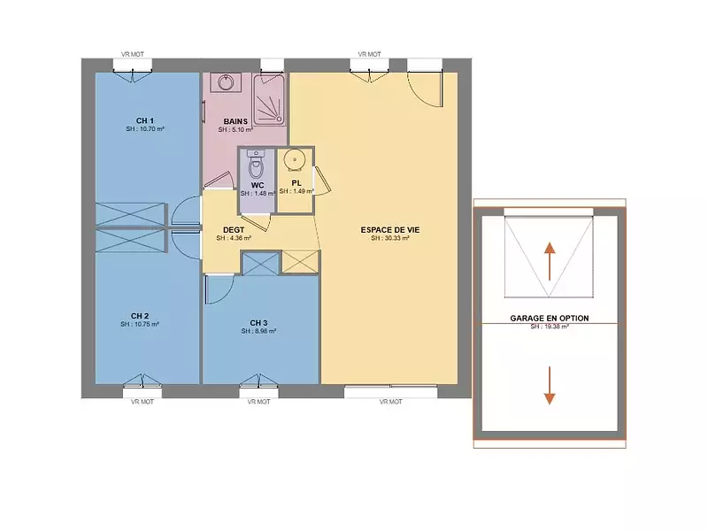 Maison neuve, 73 m² - Les Mées (04190)