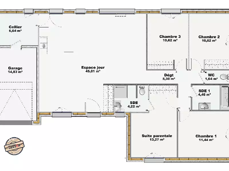 Maison neuve, 113 m² - Buchy (76750)