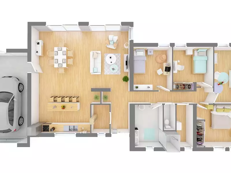 Maison neuve, 110 m² - Courchamps (49260)
