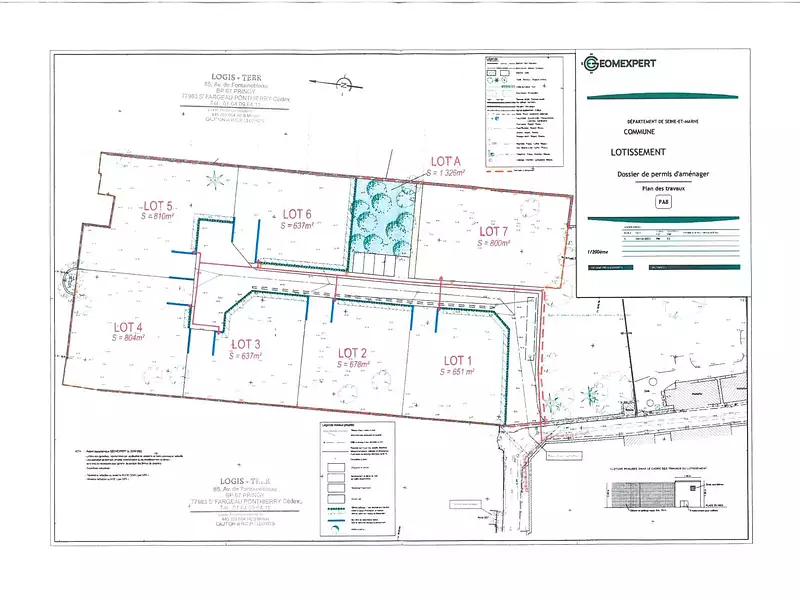 Terrain à bâtir, 637 m² - Boissettes (77350)