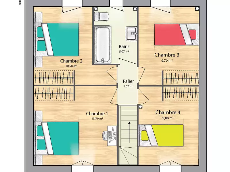 Maison neuve, 89 m² - Saint-Fargeau-Ponthierry (77310)