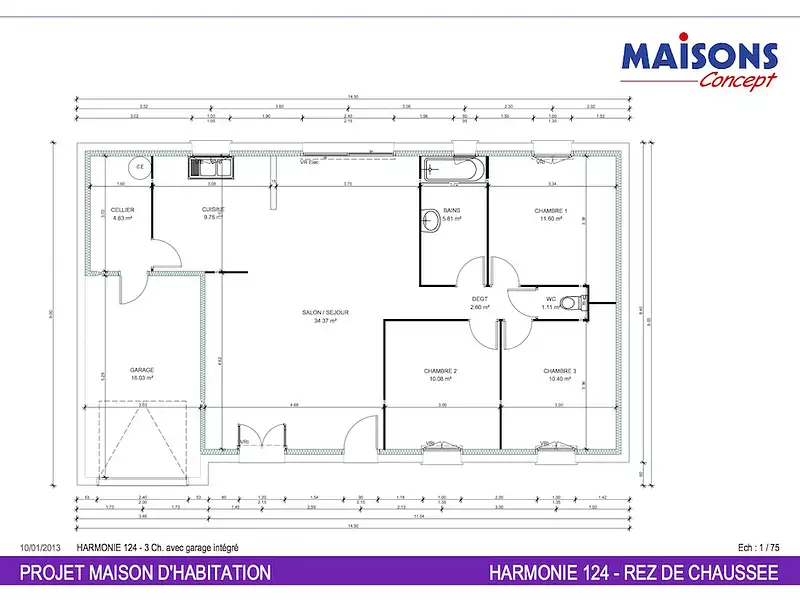 Maison neuve, 100 m² - Amboise (37400)