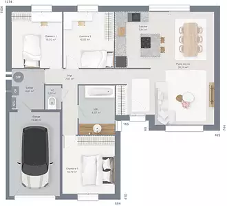 Maison neuve, 85 m²