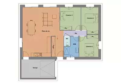 Maison neuve, 73 m²