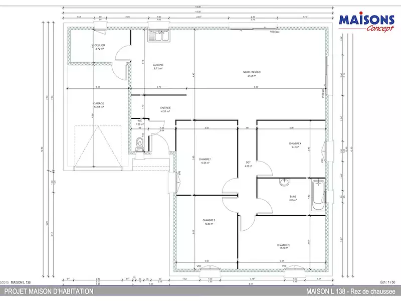 Maison neuve, 93 m² - La Pouëze (49370)