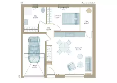 Maison neuve, 50 m²