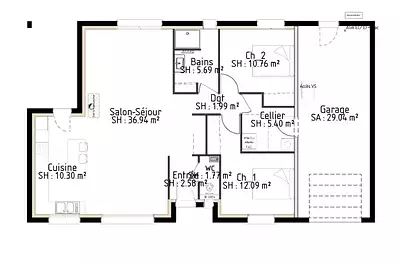 Maison neuve, 87 m²