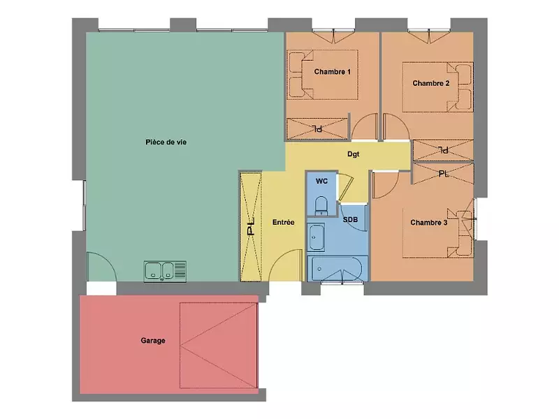 Maison neuve, 73 m² - Nantes (44300)