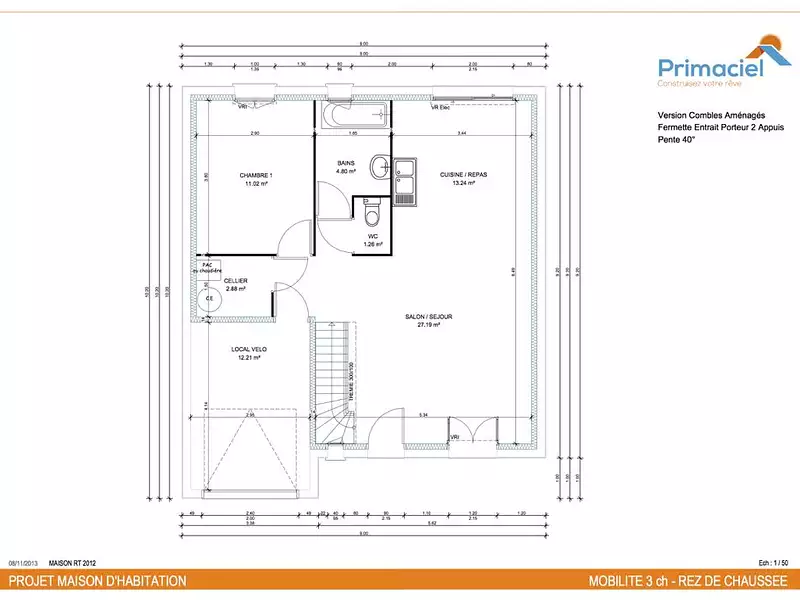 Maison neuve, 86 m² - Vallères (37190)