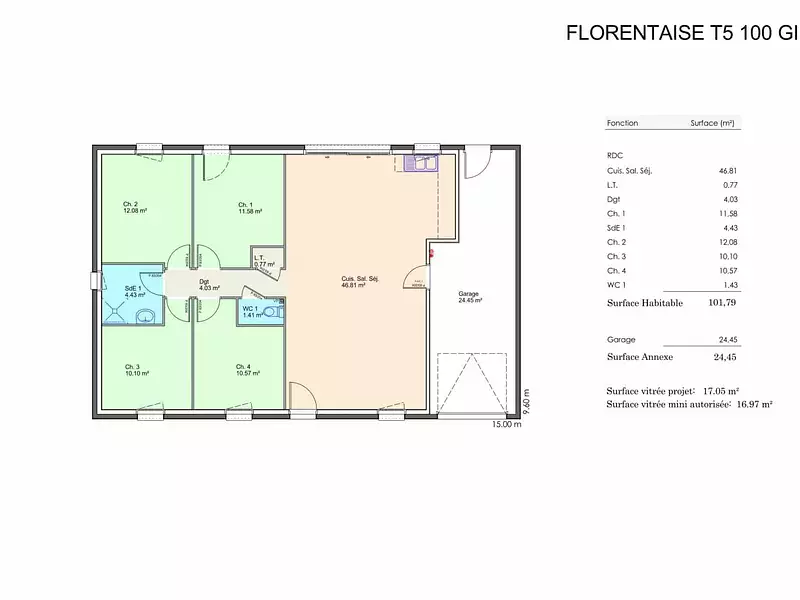 Maison neuve, 80 m² - Saint-Hilaire-de-Riez (85270)
