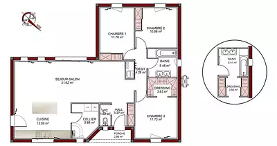 Maison neuve, 103 m²