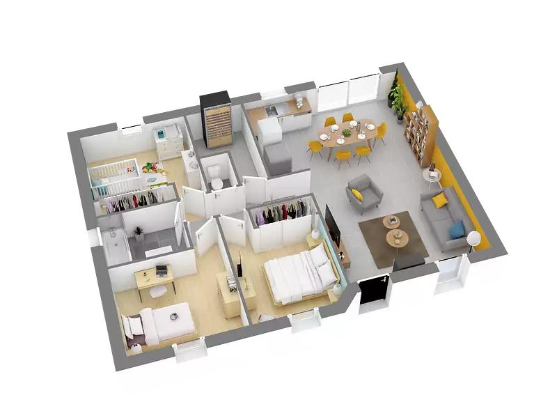 Maison neuve, 76 m² - Mondevert (35370)