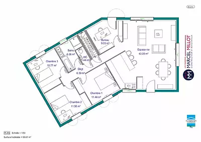 Maison neuve, 100 m²