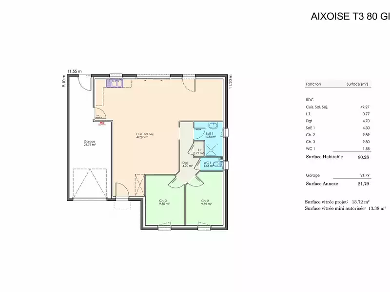Maison neuve, 80 m² - Saint-Hilaire-de-Riez (85270)