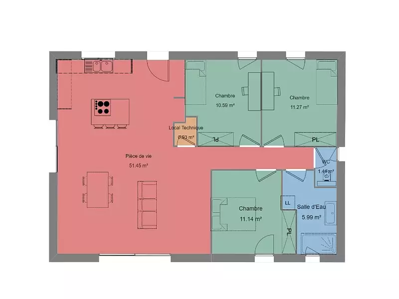 Maison neuve, 90 m² - Saint-Jean-de-Maruéjols-et-Avéjan (30430)