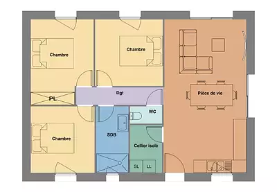 Maison neuve, 69 m²