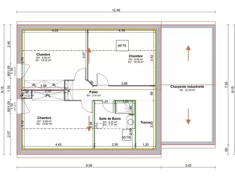 Maison neuve, 97 m² - Foulbec (27210)