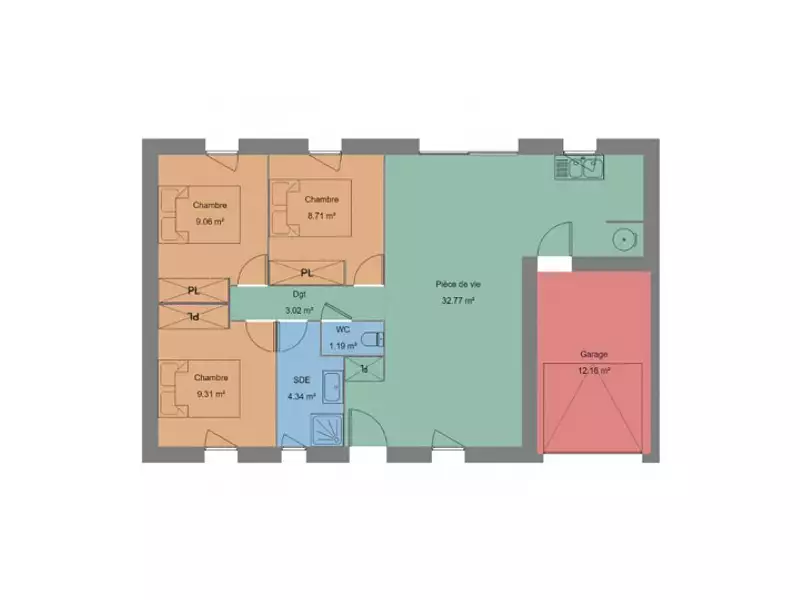 Maison neuve, 68 m² - Le Faouët (56320)