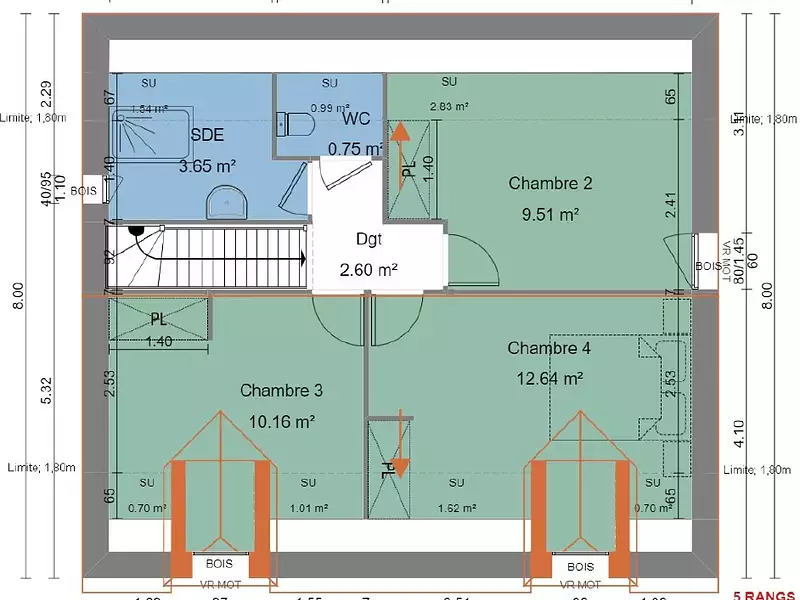 Maison neuve, 97 m² - Favières (77220)