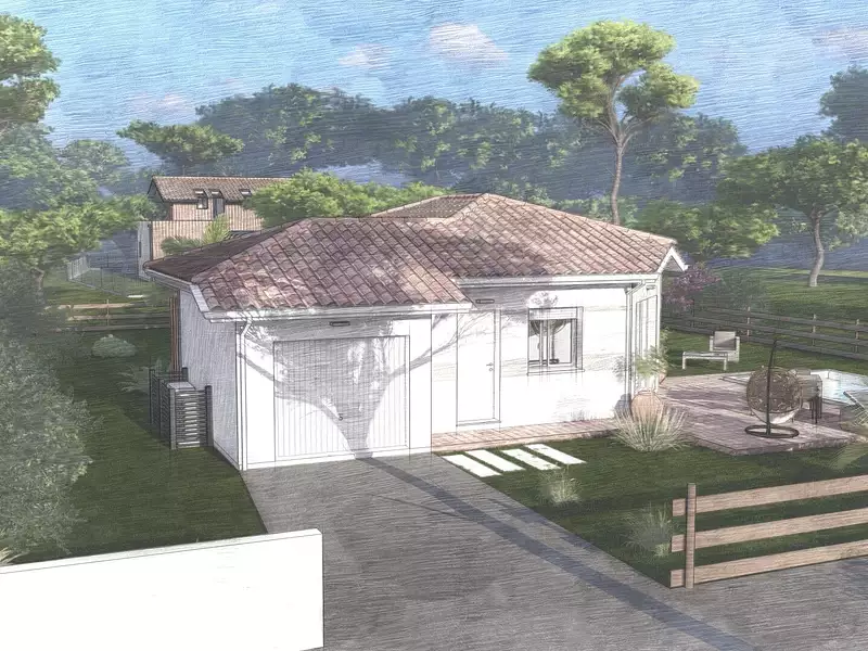 Maison neuve, 60 m² - Saint-Pierre-du-Mont (40280)