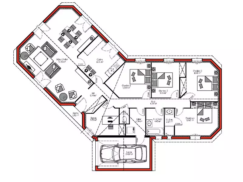 Maison neuve, 132 m² - Le Teich (33470)