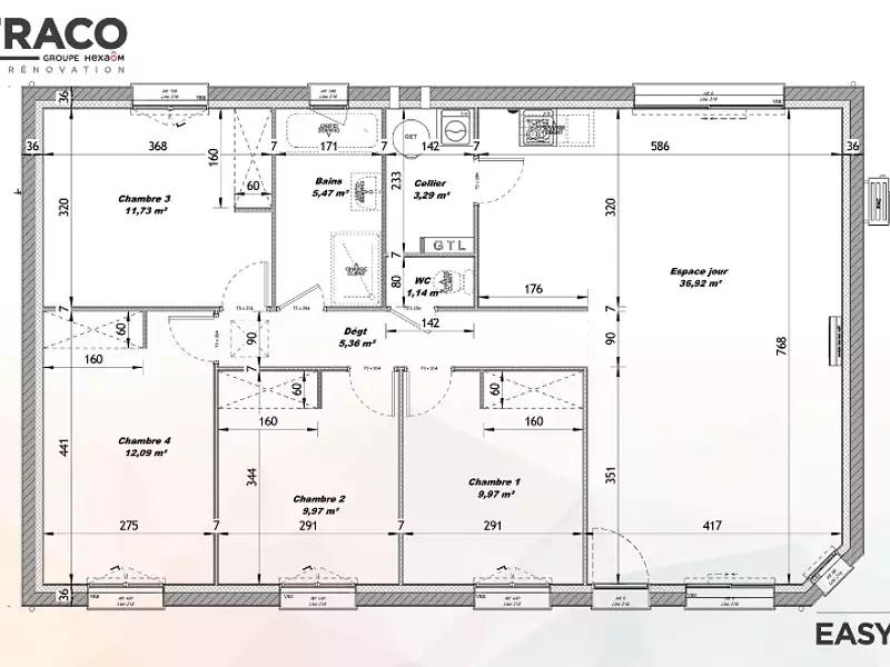 Maison neuve, 95 m² - Le Vieil-Evreux (27930)