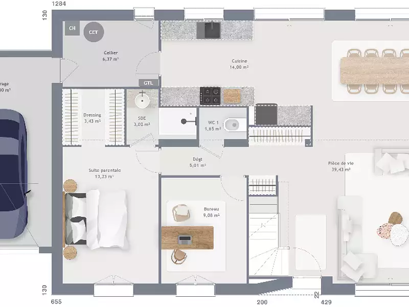 Maison neuve, 145 m² - La Grande-Paroisse (77130)