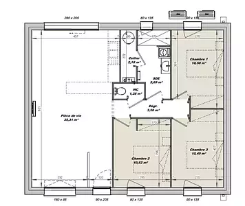 Maison neuve, 79 m²