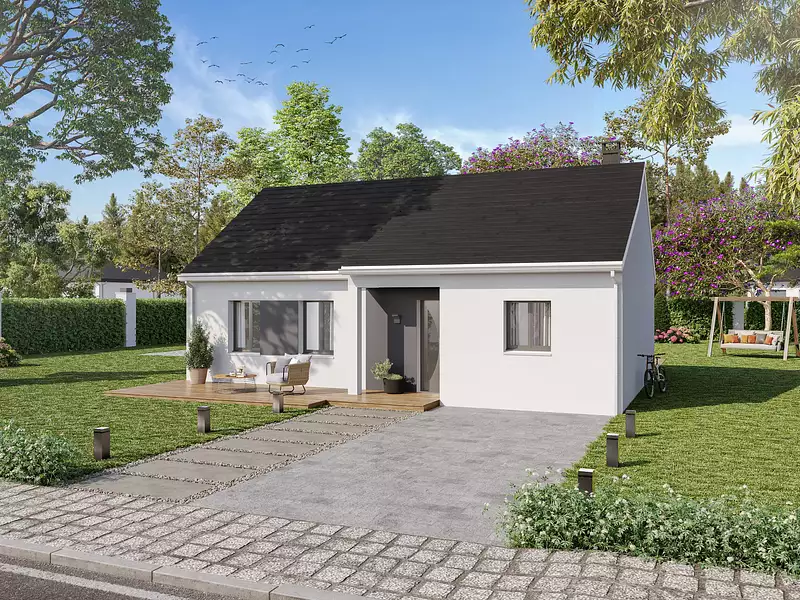 Maison neuve, 75,85 m² - Les Grandes-Ventes (76950)