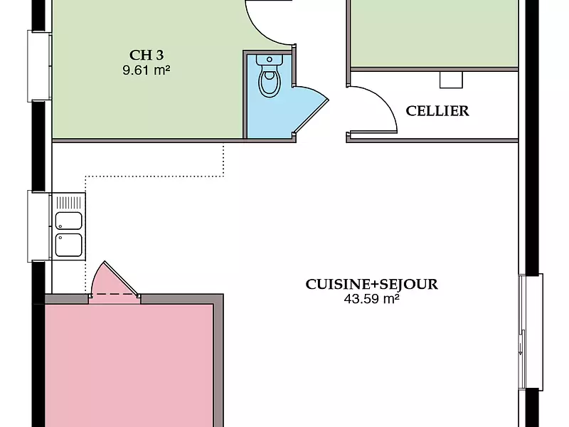Maison neuve, 98 m² - Montfort-le-Gesnois (72450)