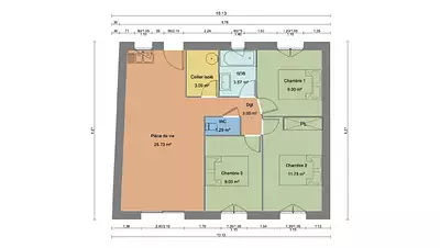 Maison neuve, 70 m²