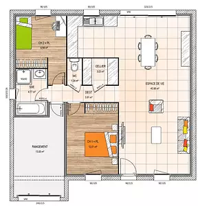 Maison neuve, 75 m²