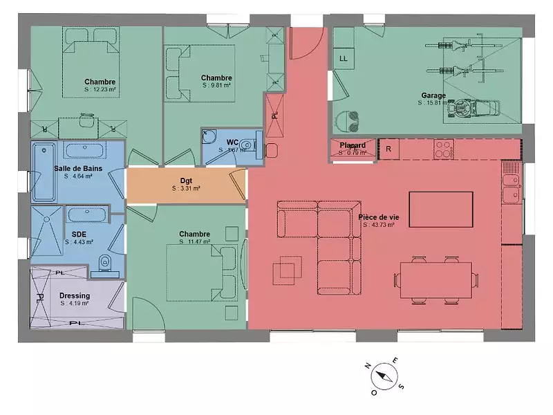 Maison neuve, 96 m² - Salavas (07150)