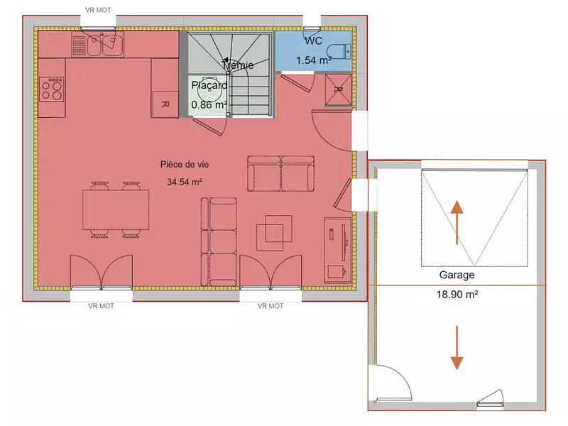Maison neuve, 73 m² - Pierrelatte (26700)