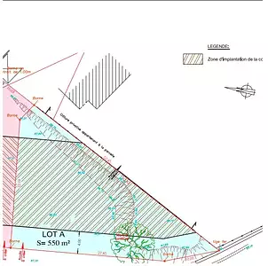 Terrain à bâtir, 550 m²