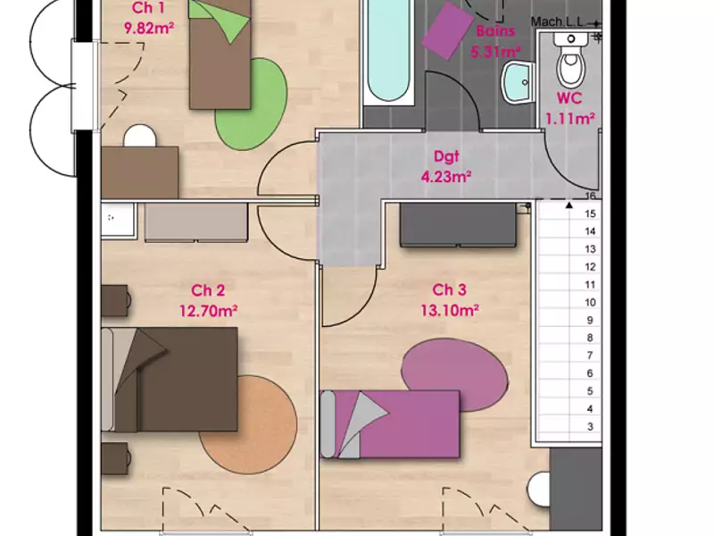Maison neuve, 94 m² - Villeneuve (01480)