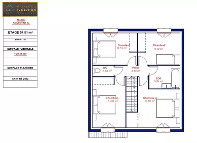 Maison neuve, 100 m²